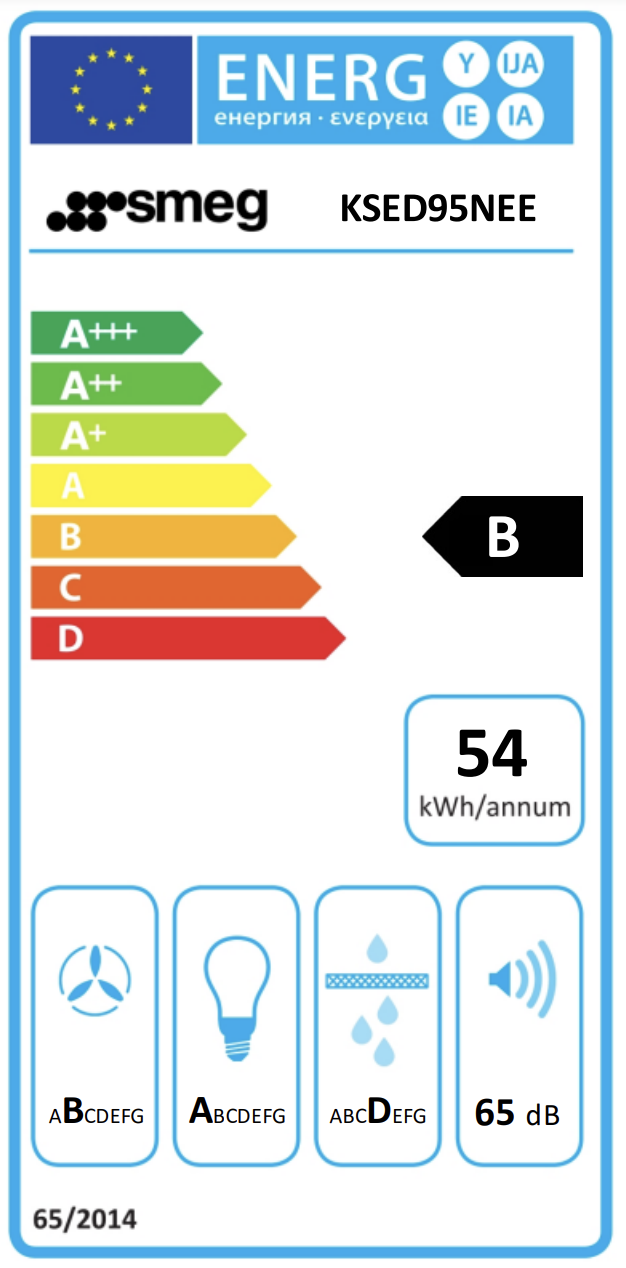SMEG KSED95NEE wandschouwdampkap - 90cm SMEG KSED95NEE wandschouwdampkap - 90cm