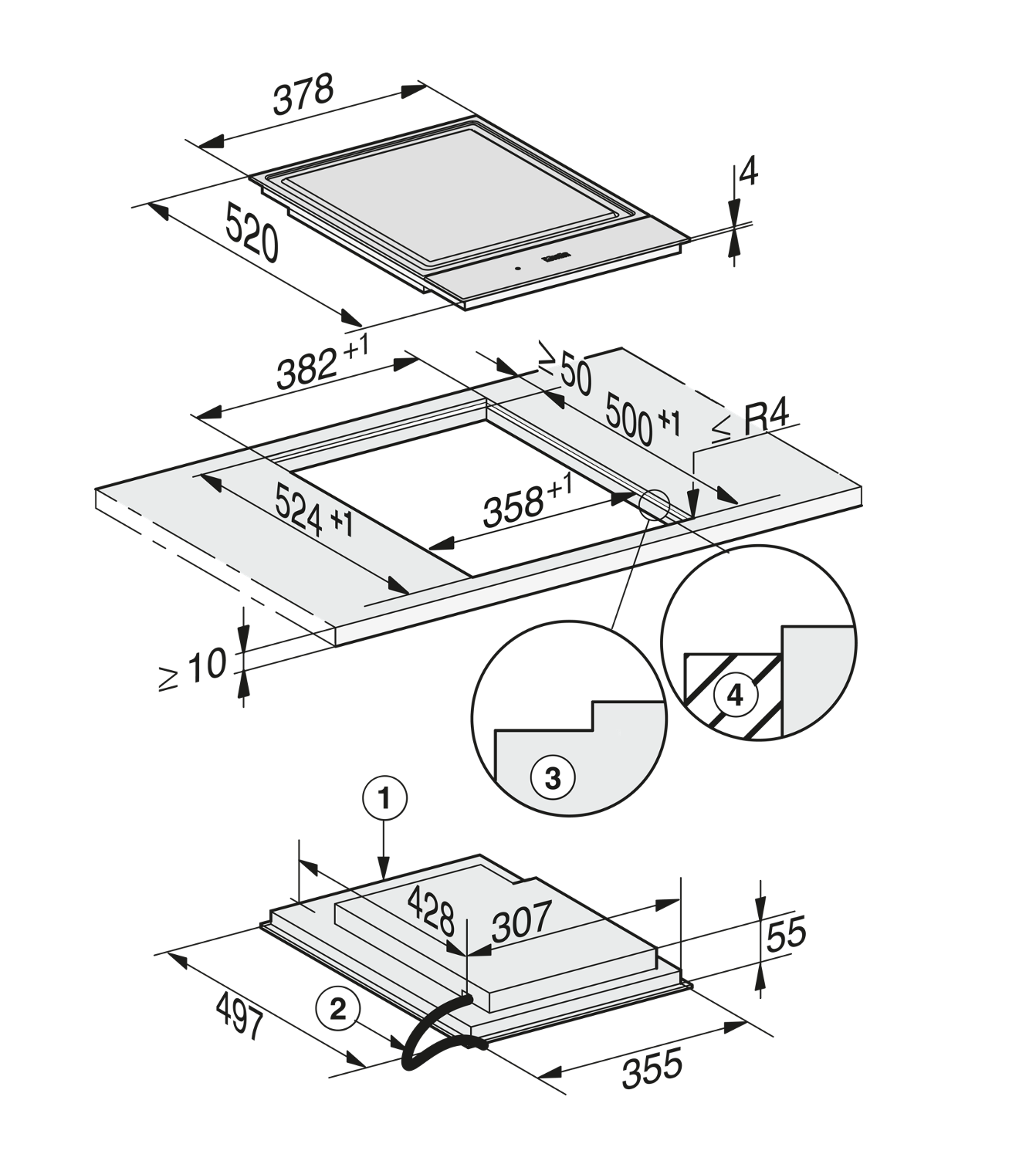 MIELE CS7632FL SMARTLINE teppan yaki - domino MIELE CS7632FL SMARTLINE teppan yaki - domino