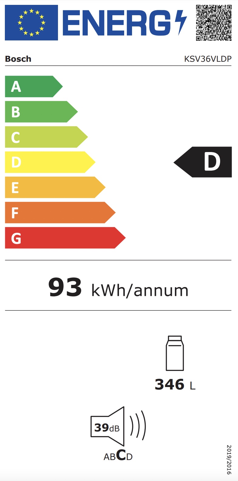 BOSCH KSV36VLDP SERIE 4 vrijstaande koelkast zonder vriesvak - 186cm BOSCH KSV36VLDP SERIE 4 vrijstaande koelkast zonder vriesvak - 186cm
