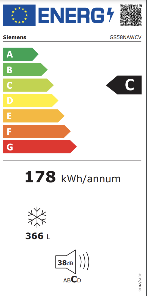 SIEMENS GS58NAWCV IQ500 vrijstaande vriezer - 191cm SIEMENS GS58NAWCV IQ500 vrijstaande vriezer - 191cm