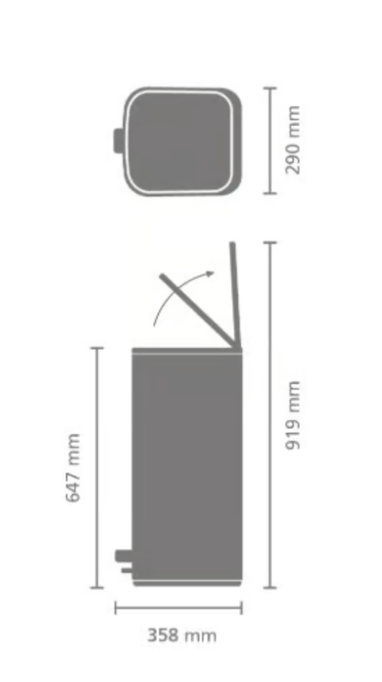 BRABANTIA 236921 pedaalemmer BRABANTIA 236921 pedaalemmer