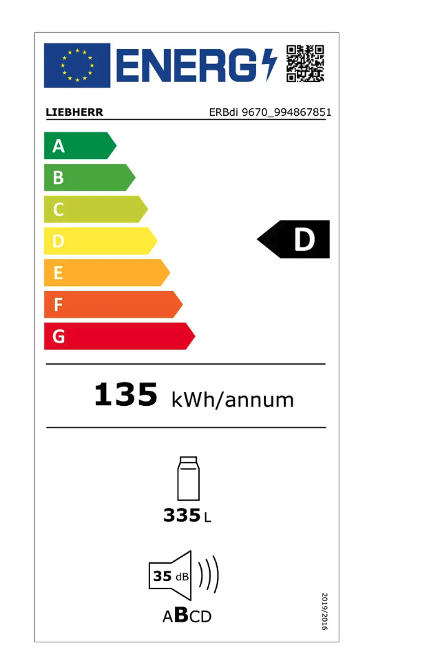 LIEBHERR MONOLITH ERBDI967020 koelkast zonder vriesvak - 213cm LIEBHERR MONOLITH ERBDI967020 koelkast zonder vriesvak - 213cm