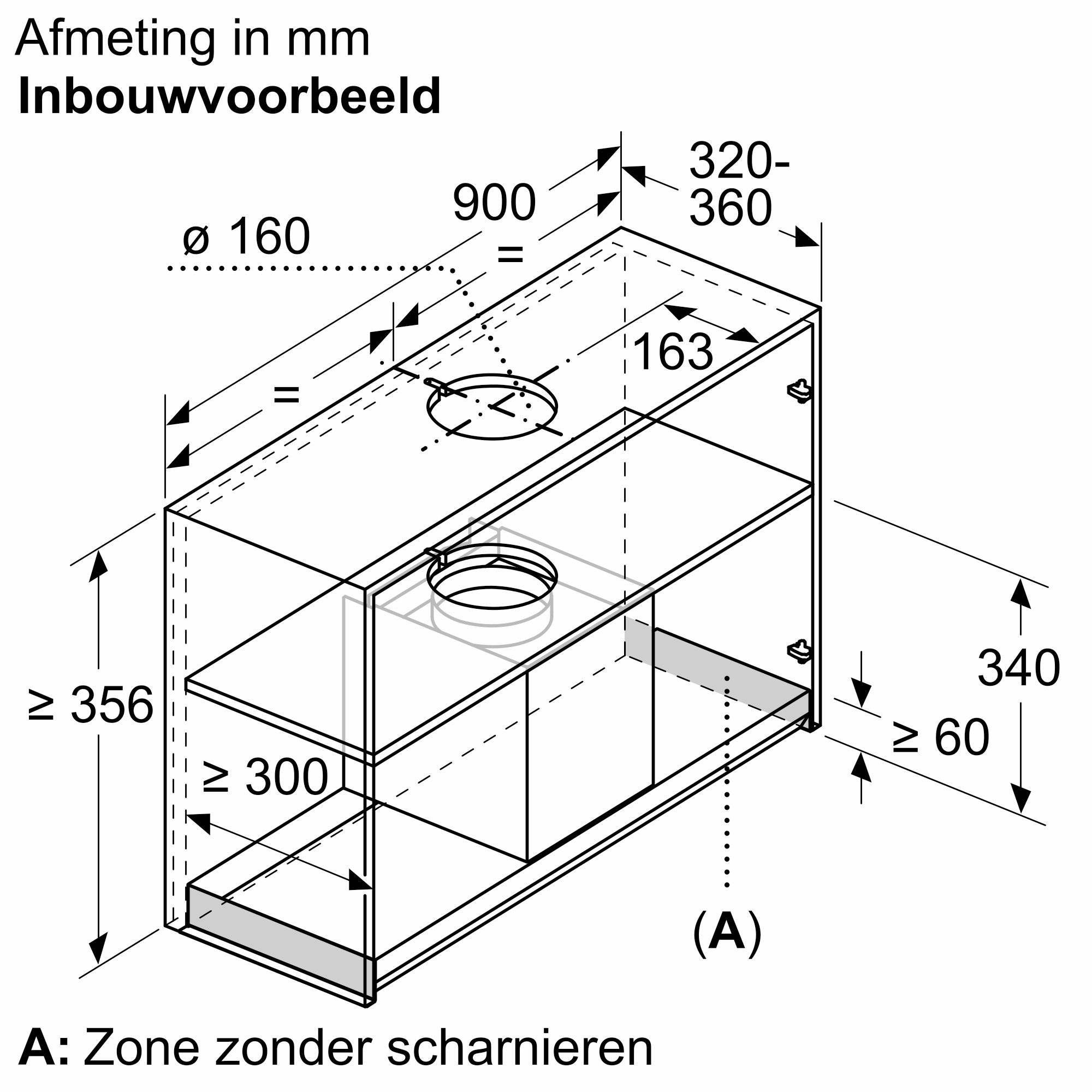 BOSCH DBB97AM60 SERIE 6 geïntegreerde dampkap - 90cm BOSCH DBB97AM60 SERIE 6 geïntegreerde dampkap - 90cm