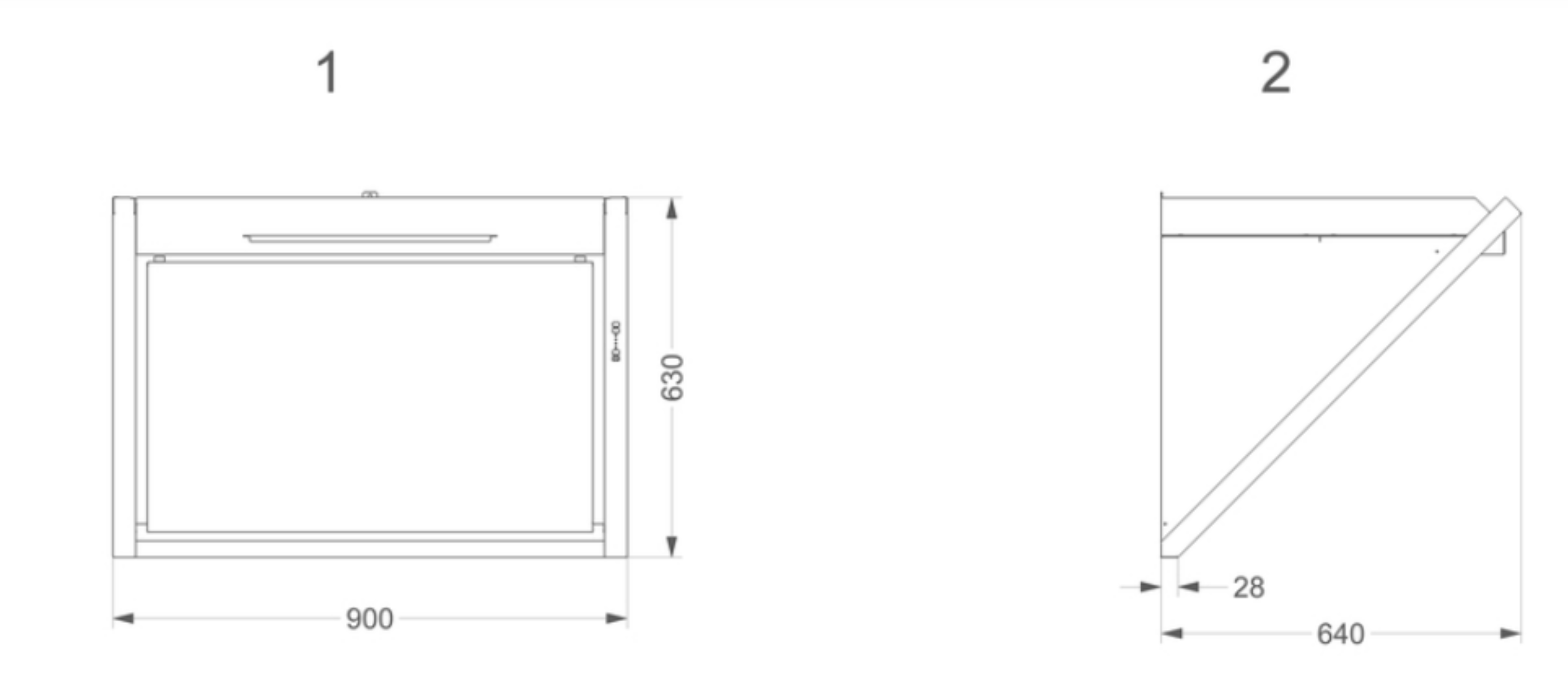 NOVY 7809 Headline headfree dampkap - 90cm NOVY 7809 Headline headfree dampkap - 90cm