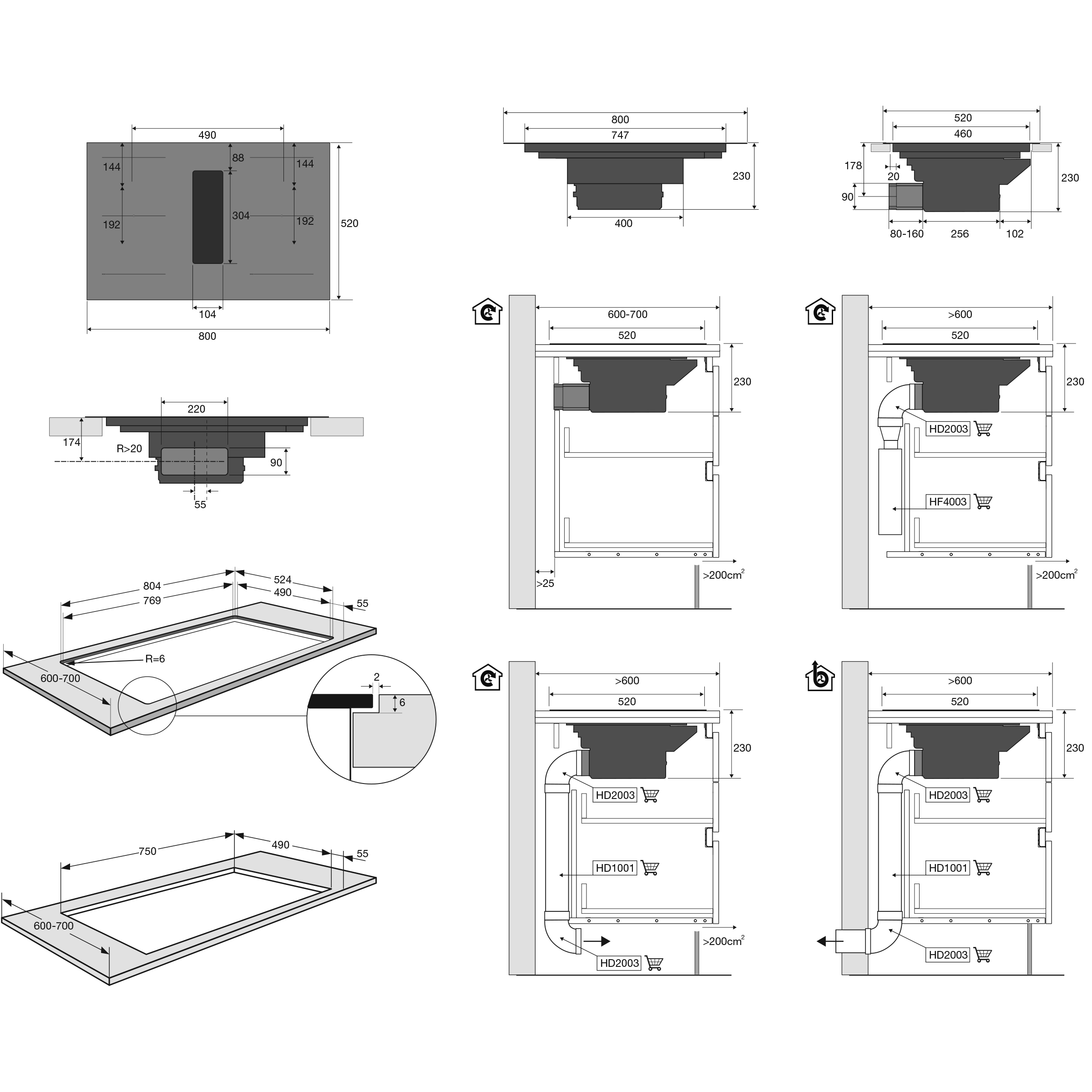 ATAG HIDD08471EVX kookplaat met afzuiging - 80cm ATAG HIDD08471EVX kookplaat met afzuiging - 80cm