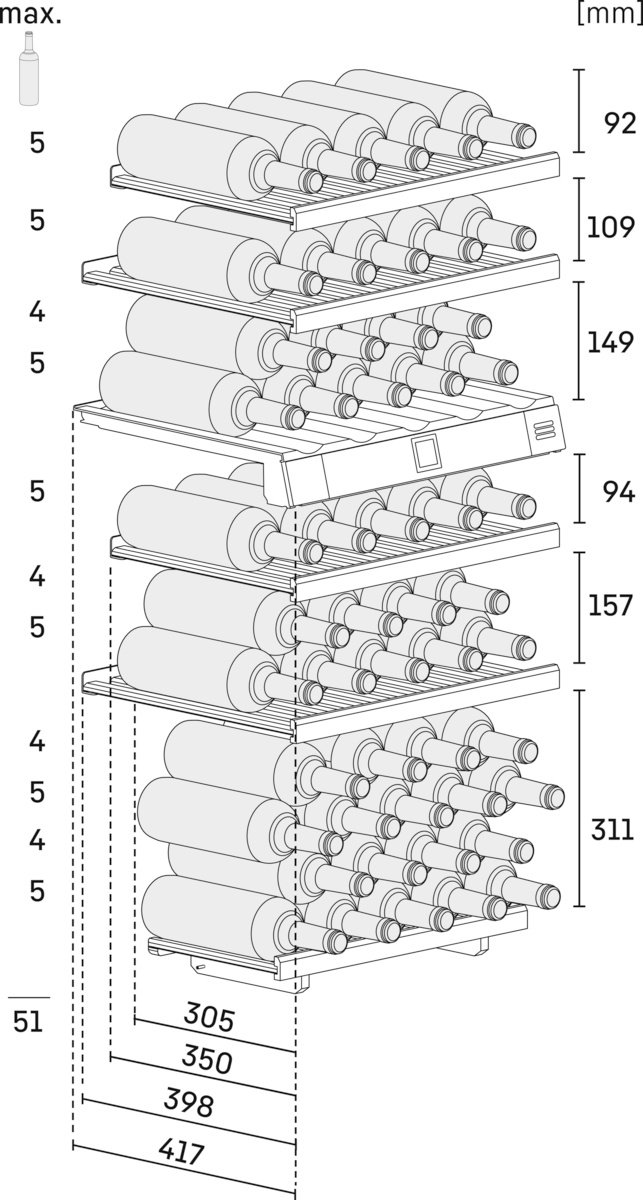 LIEBHERR EWTGB238326 integreerbare wijnklimaatkast LIEBHERR EWTGB238326 integreerbare wijnklimaatkast