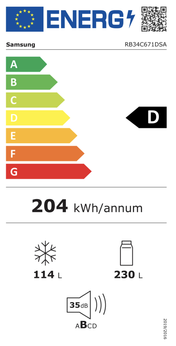 SAMSUNG RB34C671DS9/EF vrijstaande koel-/vriescombinatie - 185cm SAMSUNG RB34C671DS9/EF vrijstaande koel-/vriescombinatie - 185cm
