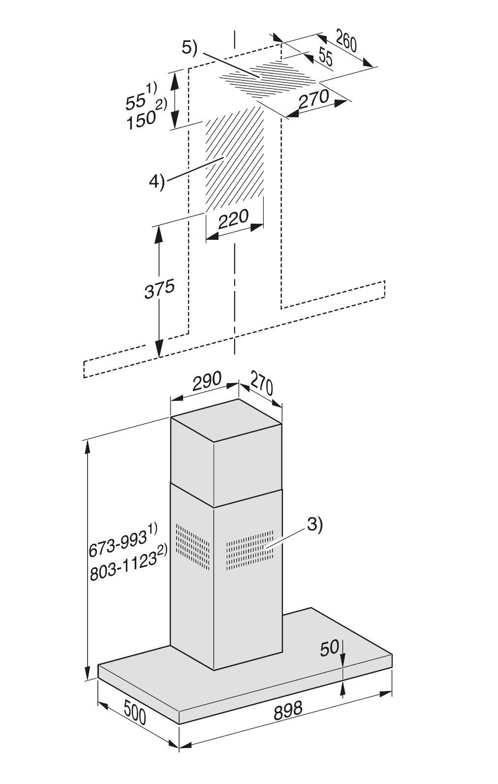 MIELE DAW1920ACTIVEEDST wandschouwdampkap - 90cm
