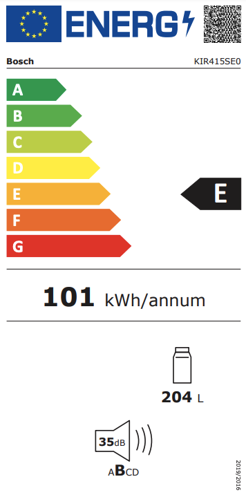 BOSCH KIR415SE0 SERIE 2 koelkast zonder vriesvak - 122cm BOSCH KIR415SE0 SERIE 2 koelkast zonder vriesvak - 122cm