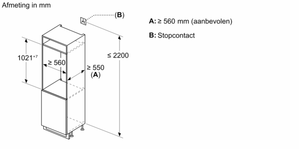 BOSCH KIL32NSE0 SERIE 2 koelkast met vriesvak - 102cm BOSCH KIL32NSE0 SERIE 2 koelkast met vriesvak - 102cm