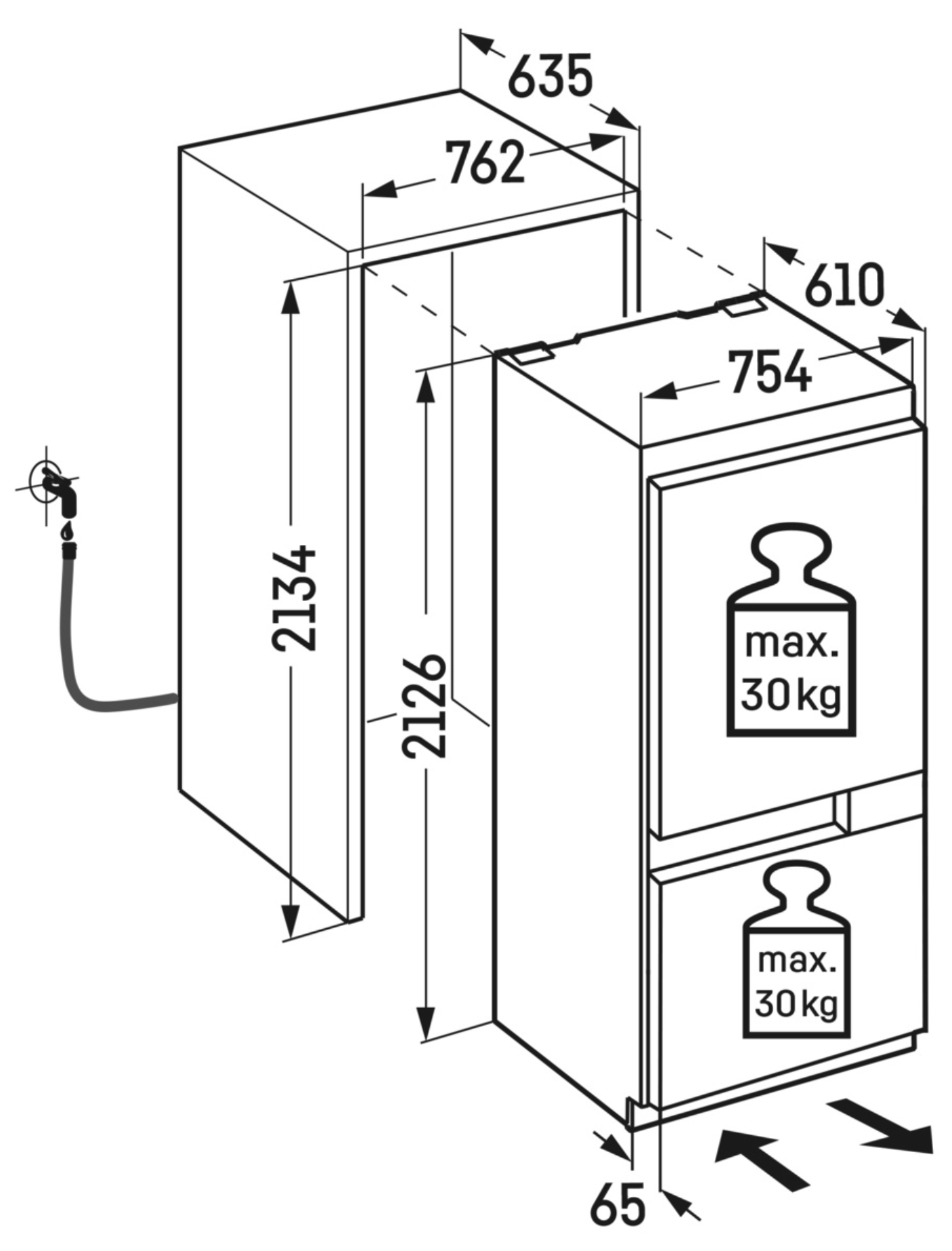 LIEBHERR MONOLITH ECBNEI977120617 koel-/vriescombinatie - 213cm LIEBHERR MONOLITH ECBNEI977120617 koel-/vriescombinatie - 213cm