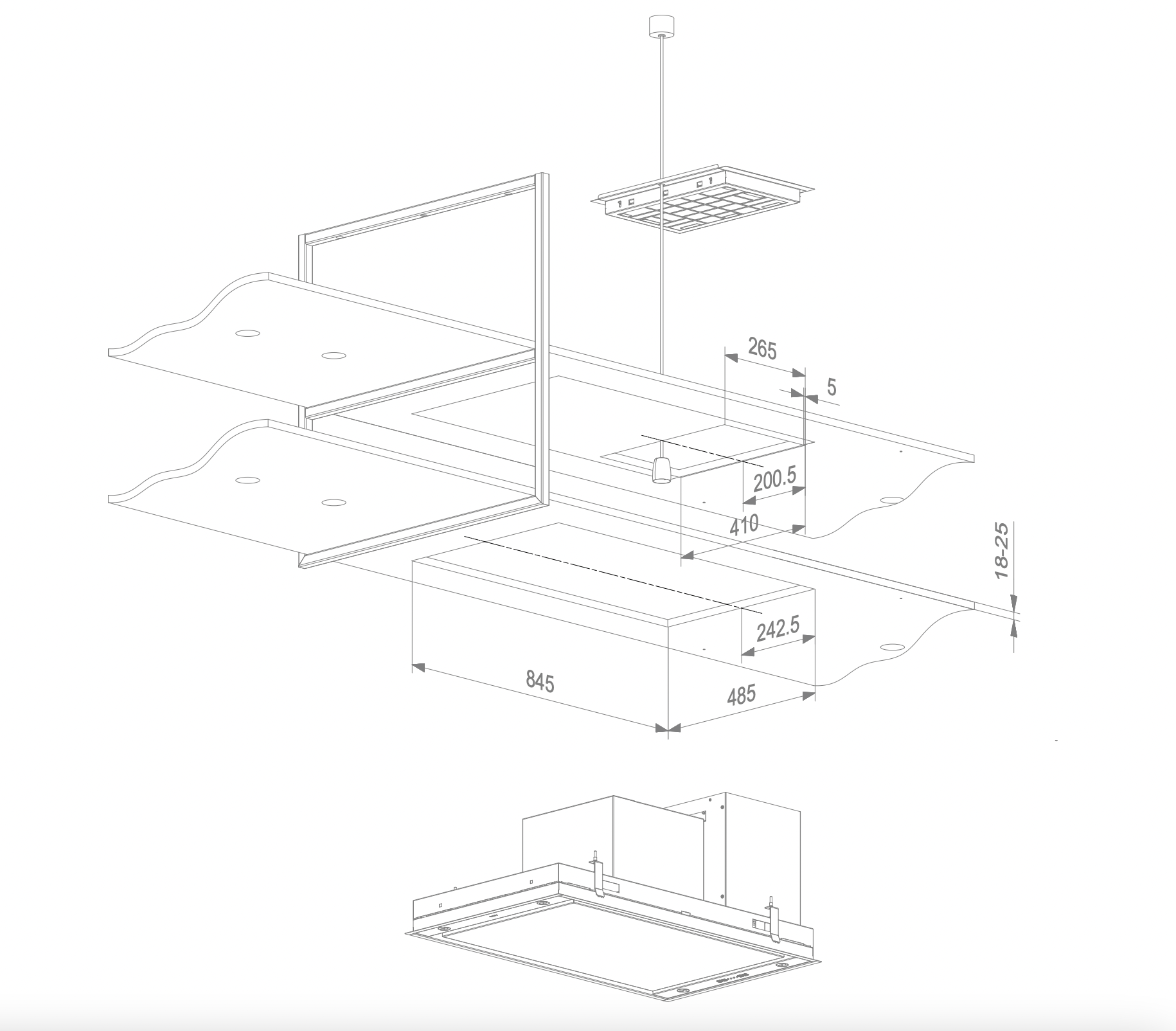 NOVY 15011 eilanddampkap - 90cm NOVY 15011 eilanddampkap - 90cm