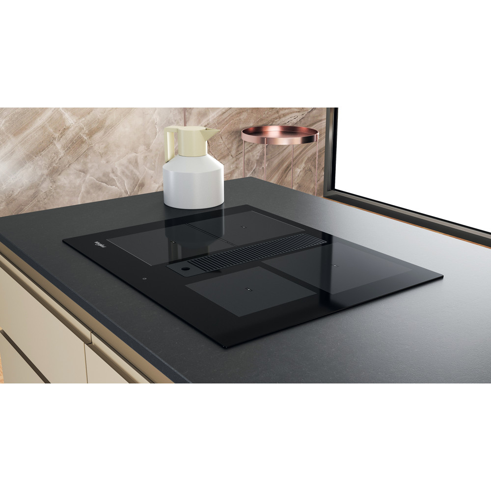 WHIRLPOOL WVH1065B kookplaat met afzuiging - 65cm