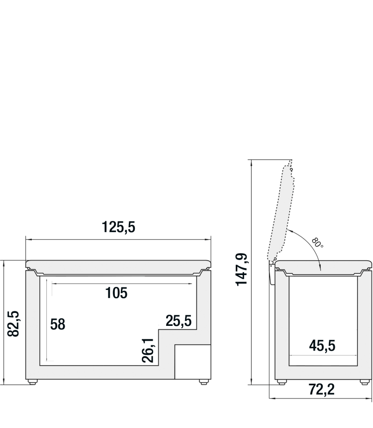 LIEBHERR CFD208526 diepvrieskoffer LIEBHERR CFD208526 diepvrieskoffer