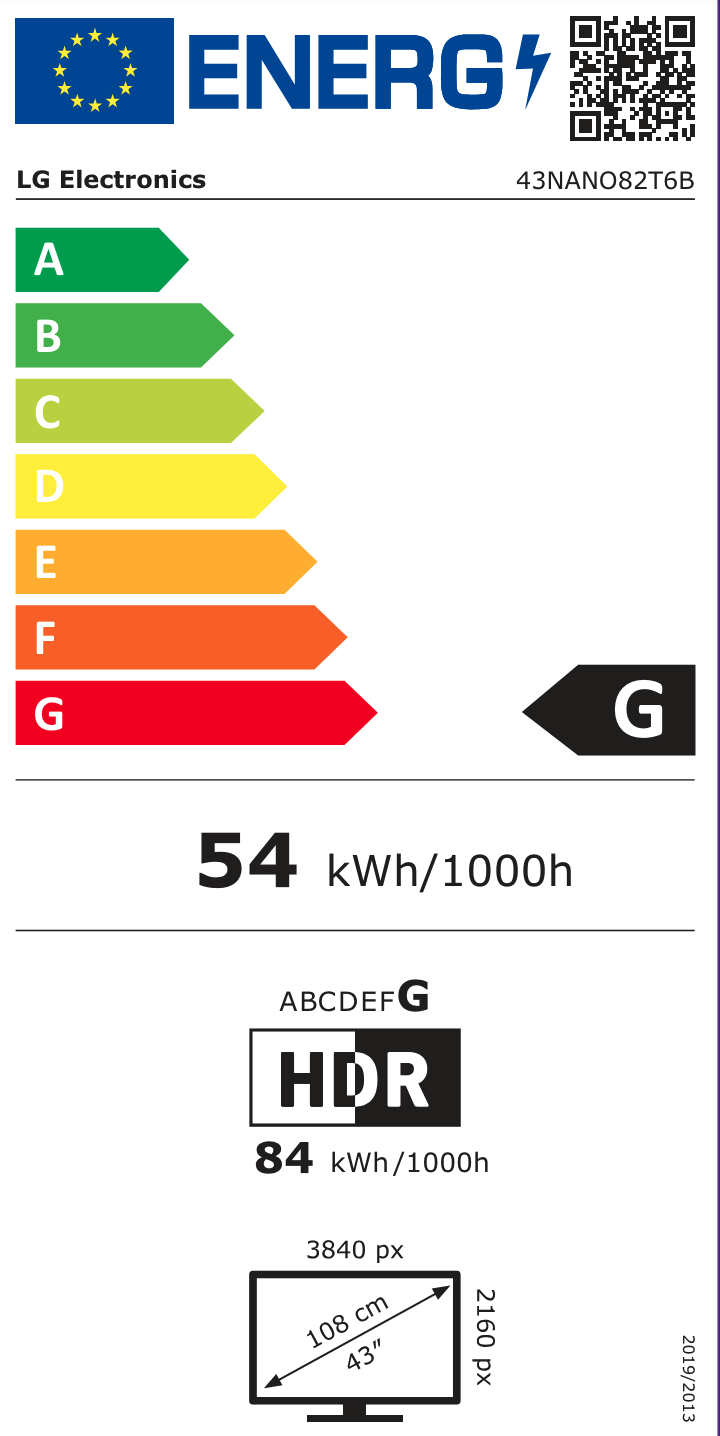 LG 43NANO82T6B televisie UHD - 43"