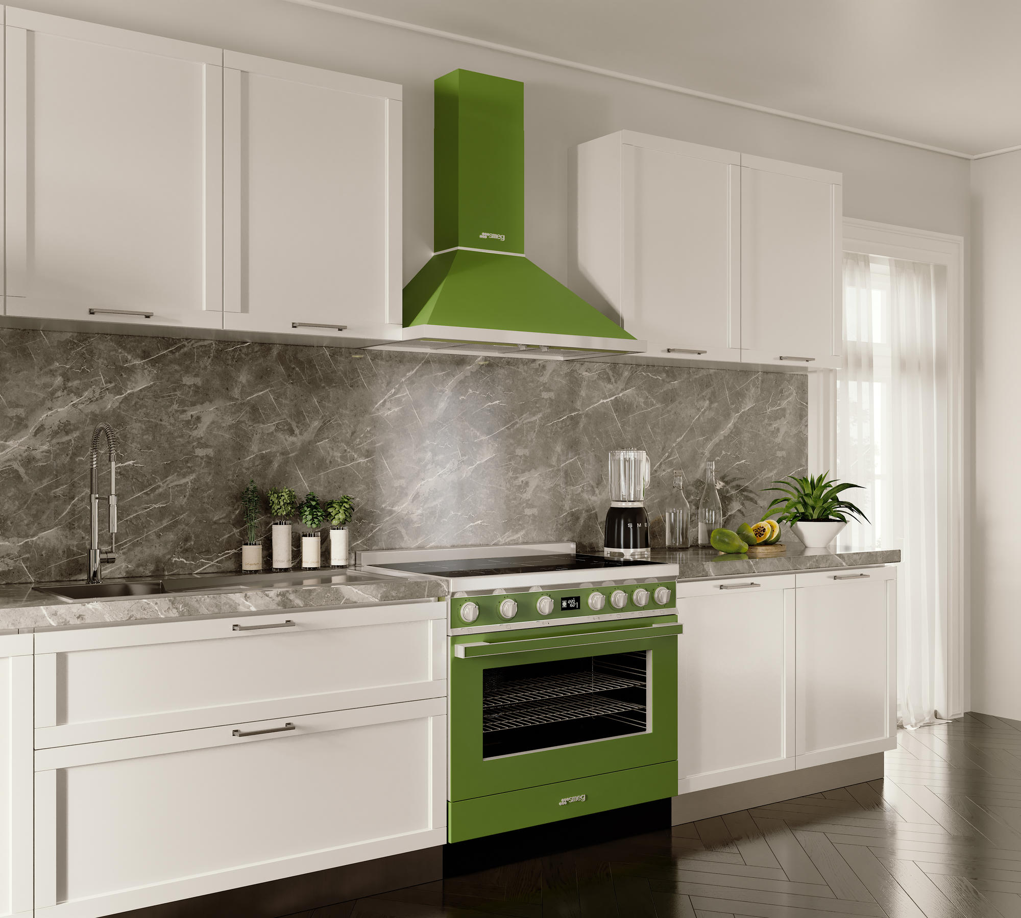 SMEG CPF9IPOG fornuis met inductie kookplaat - 90cm