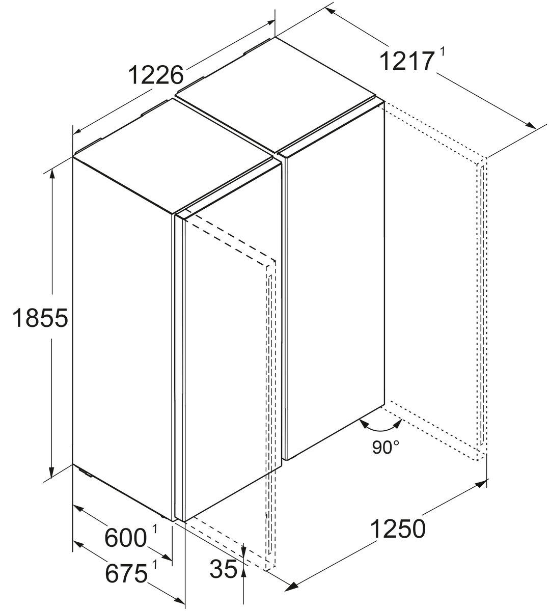 LIEBHERR XRFSF522522 side-by-side LIEBHERR XRFSF522522 side-by-side